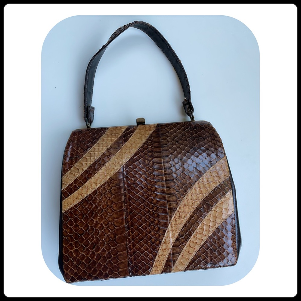 Vintage Reptile Leather Handbag